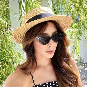 Straw boater hat